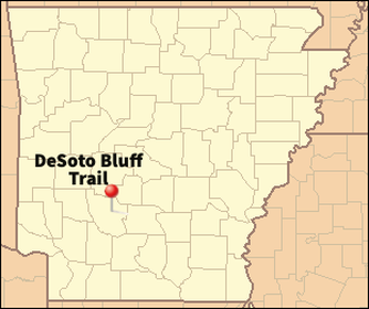 Arkansas Map Marking DeSoto Bluff Trail