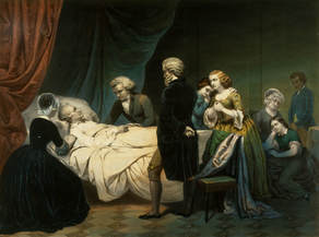 Picture of Washington on Death Bed